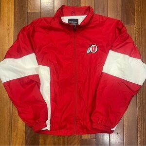 Vintage University of Utah Utes NCAA Football Windbreaker Jacket Medium